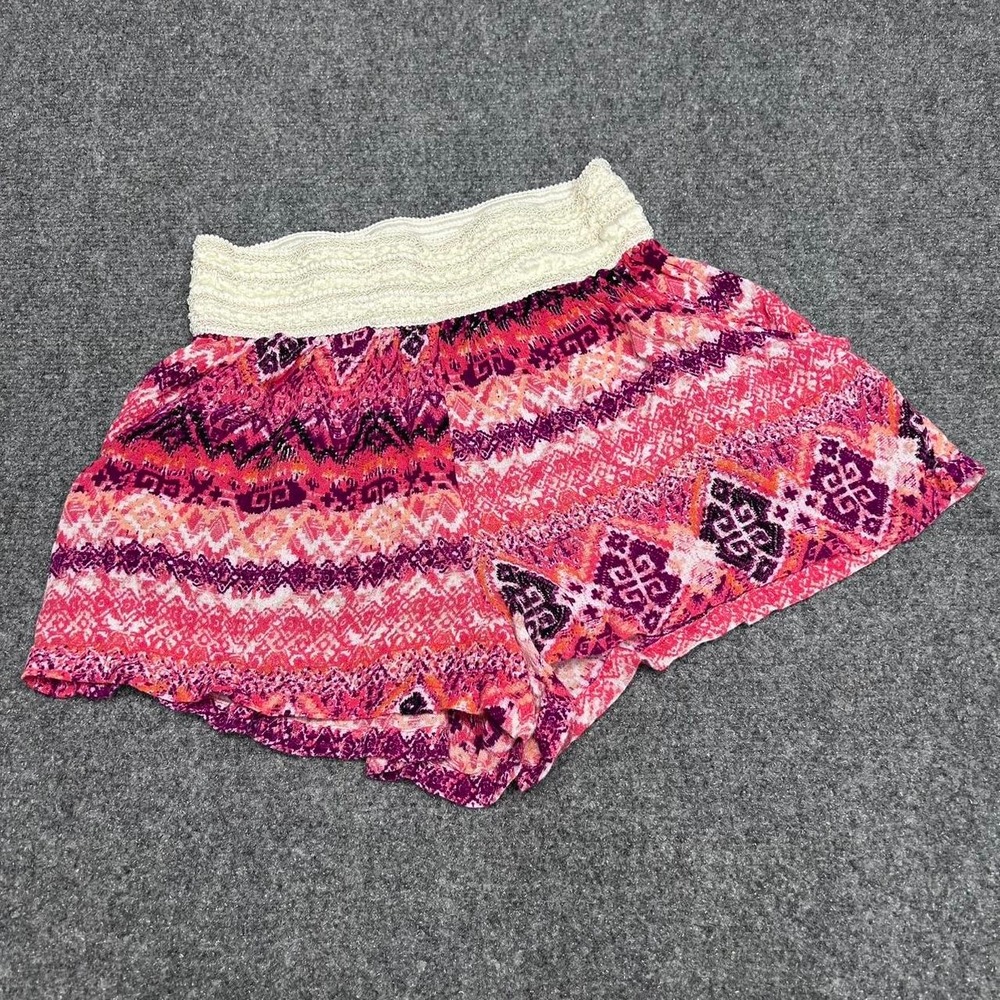 Ultra Flirt multicolored light weight elastic waist shorts Size M